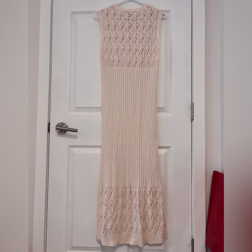 Zara Cream Knit Maxi Dress